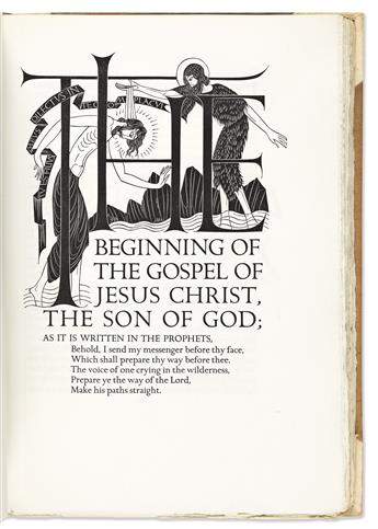 GILL, ERIC / GOLDEN COCKEREL PRESS. The Four Gospels of the Lord Jesus Christ according to the authorized version of King James I.